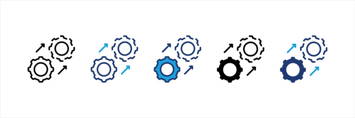 Digital Twin Multi Style Icon Set