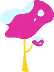 illustration tree with snow on 