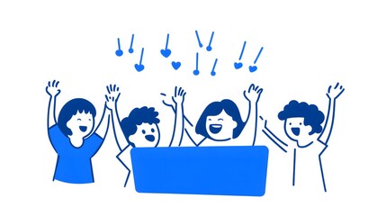 Celebrating a Viral Social Media Post with Excitement and Positivity