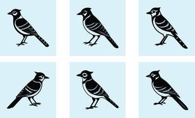 Blue Jay Silhouette vector