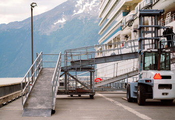 Cruise Ship Gangway at Port 