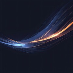 Mysterious luminous smoke patterns with contrasting blue-orange hues, modern digital background for website headers and tech interface concepts
