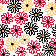 Obraz premium colorful pattern of various flowers 