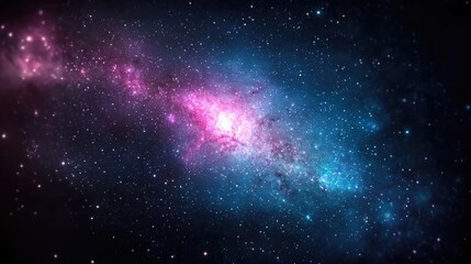 Naklejka premium Dark sky concept. A stunning nebula in space showcasing vibrant colors and beautiful cosmic patterns.