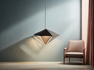 interior design scene with lamp