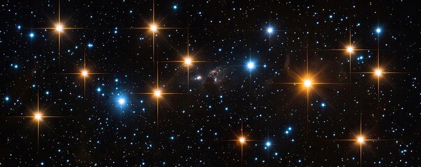 Dark sky concept. A captivating view of stars twinkling in the vast universe with vibrant colors.