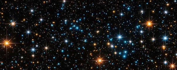 Obraz premium Dark sky concept. A stunning view of stars and galaxies in the vast universe, showcasing celestial beauty.