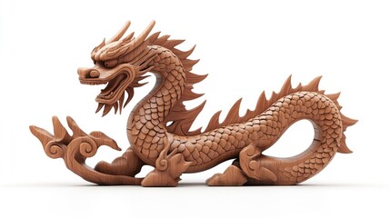 Wooden Carving of a Chinese Dragon