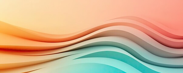 Obraz premium Geometric pattern design abstract background concept. Abstract wave pattern with soft colors creating a serene visual effect.