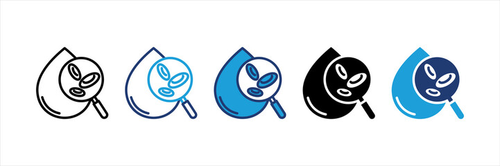 Obraz premium Hematology Multi Style Icon Set