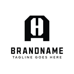 Naklejka premium Letters AH Monogram Logo, suitable for any business with HA or AH initials