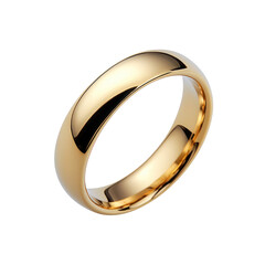 an one gold ring isolated