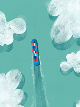 Colorful cargo containers on ship in sea