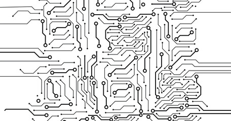 Seamless pattern with Circuit board. Electronics board. High-tech technology background texture