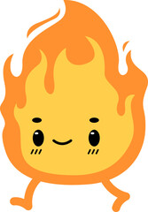  Cute Fire Character Illustration Element