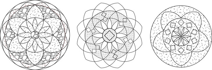 vector illustration sketch design drawing ornament decoration rosette mandala abstract modern