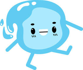 Cute Water Character Illustration Element