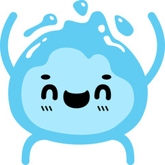 Cute Water Character Illustration Element