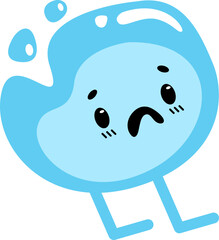 Cute Water Character Illustration Element