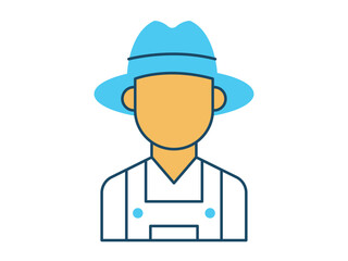 Farmer icon. Profession vector icon concept. Simple vector line icon.