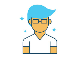 Superstar icon. Profession vector icon concept. Simple vector line icon.