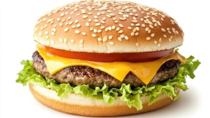 Classic Cheeseburger with Sesame Seed Bun