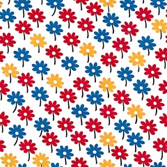 colorful pattern  of various flowers 