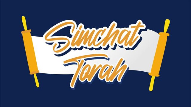 Happy Jewish holiday Simchat Torah