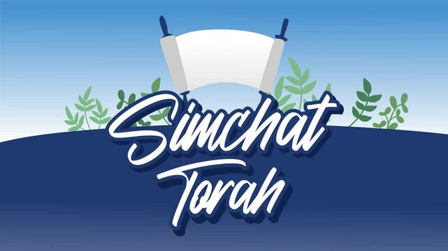 Happy Jewish holiday Simchat Torah