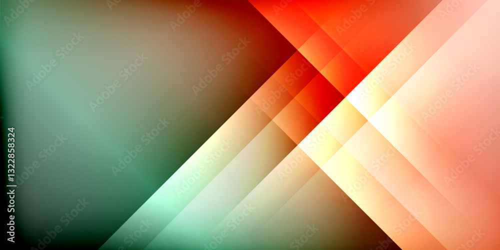 Poster Dynamic shadow lines geometric shapes