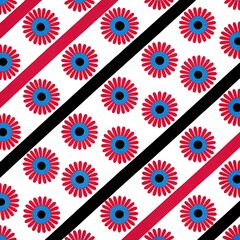 Fototapeta premium colorful pattern of various flowers 