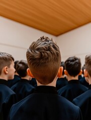 Boys Choir Backs  Close Up  Unity  Performance   Rehearsal  Music  Young Singers  Group  T
