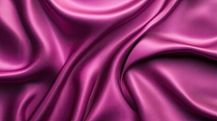 Obraz premium Luxurious Deep Purple Satin Fabric Draped in Soft Waves and Folds, Elegant Texture and Smooth Surface, Rich Color and Shimmering Sheen, Abstract Background Image of Silky Material
