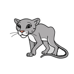 Fototapeta premium cartoon panther, vector illustration