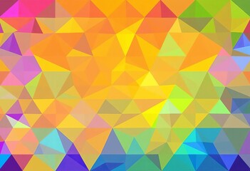 Abstract vibrant rainbow triangle pattern background, design, triangles