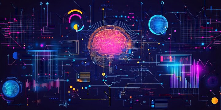 Digital binary code patterns create a cyberspace technology backdrop