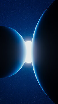 Rare conjunction of planets with the sun during an eclipse event