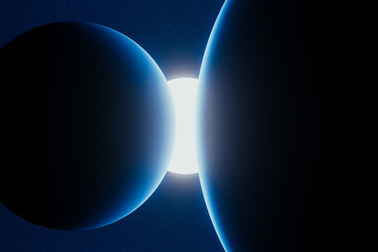 Rare conjunction of planets with the sun during an eclipse event