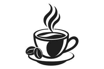 Obraz premium Coffee cup vector logo design template. Vector coffee shop labels. vector illustration design 