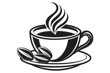 Obraz premium Coffee Cup Silhouette