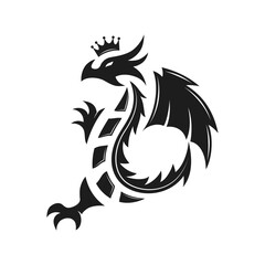Fototapeta premium abstract dragon king logo vector