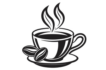 Fototapeta premium Coffee Cup Silhouette