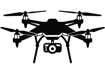 Drone silhouette vector Black Design