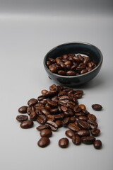 coffee beans and cup