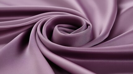 Obraz premium Elegant mauve silk fabric swirled on studio backdrop