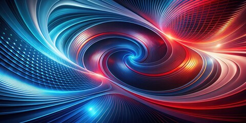 Modern abstract background with swirling blue and red patterns