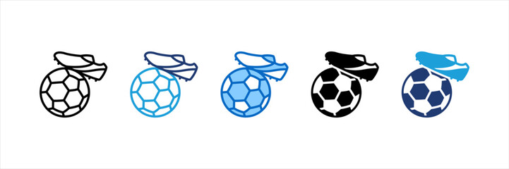 Obraz premium Soccer Multi Style Icon Set