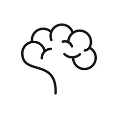 Brain icon represents intelligence and creativity, perfect for neuroscience, mental health, education, and innovation-themed designs.