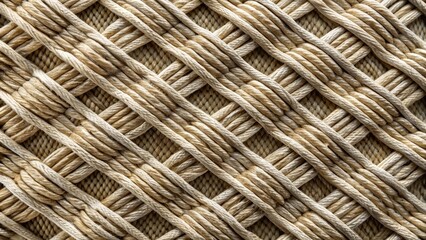 Intricate interlacing threads forming a complex diagonal pattern on a fabric weave, weave, texture, weave