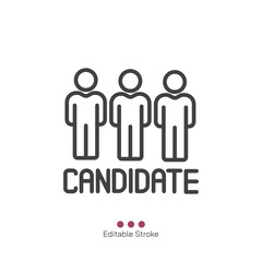 Candidate thin line icon. Vector illustration